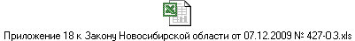Приложение 18 к Закону Новосибирской области от 07.12.2009 № 427-ОЗ.xls